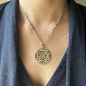Boho Shrii Yantra Pendant