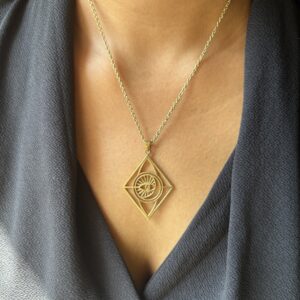 Sun, Moon & Evil Eye Pendent