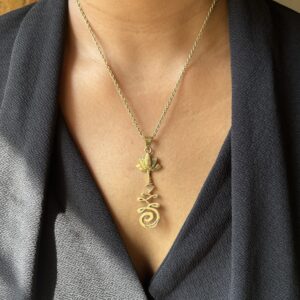 Boho Unalome Lotus Pendant