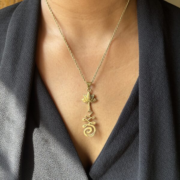 Boho Unalome Lotus Pendant