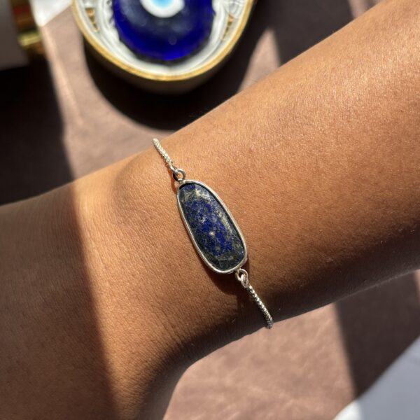 Energized Lapis Lazuli Bracelet 92.5 Silver