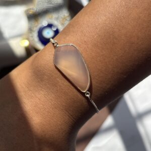 Energized Rose quartz Bracelet 92.5 Silver