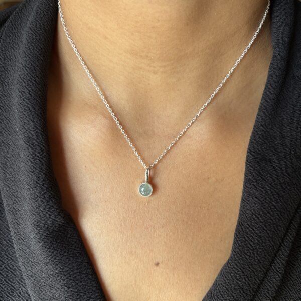 Energized Aquamarine Pendant 92.5 Silver