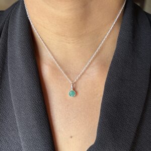 Energized Emerald Pendant 92.5 Silver
