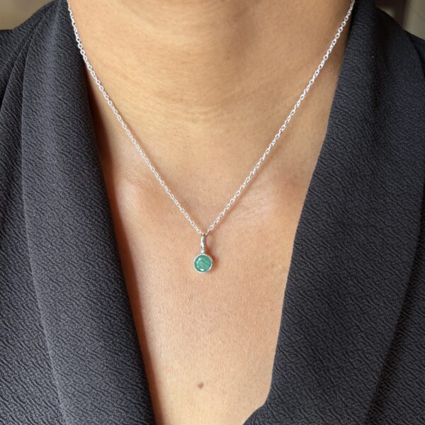 Energized Emerald Pendant 92.5 Silver