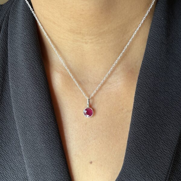 Energized Ruby Pendant 92.5 Silver