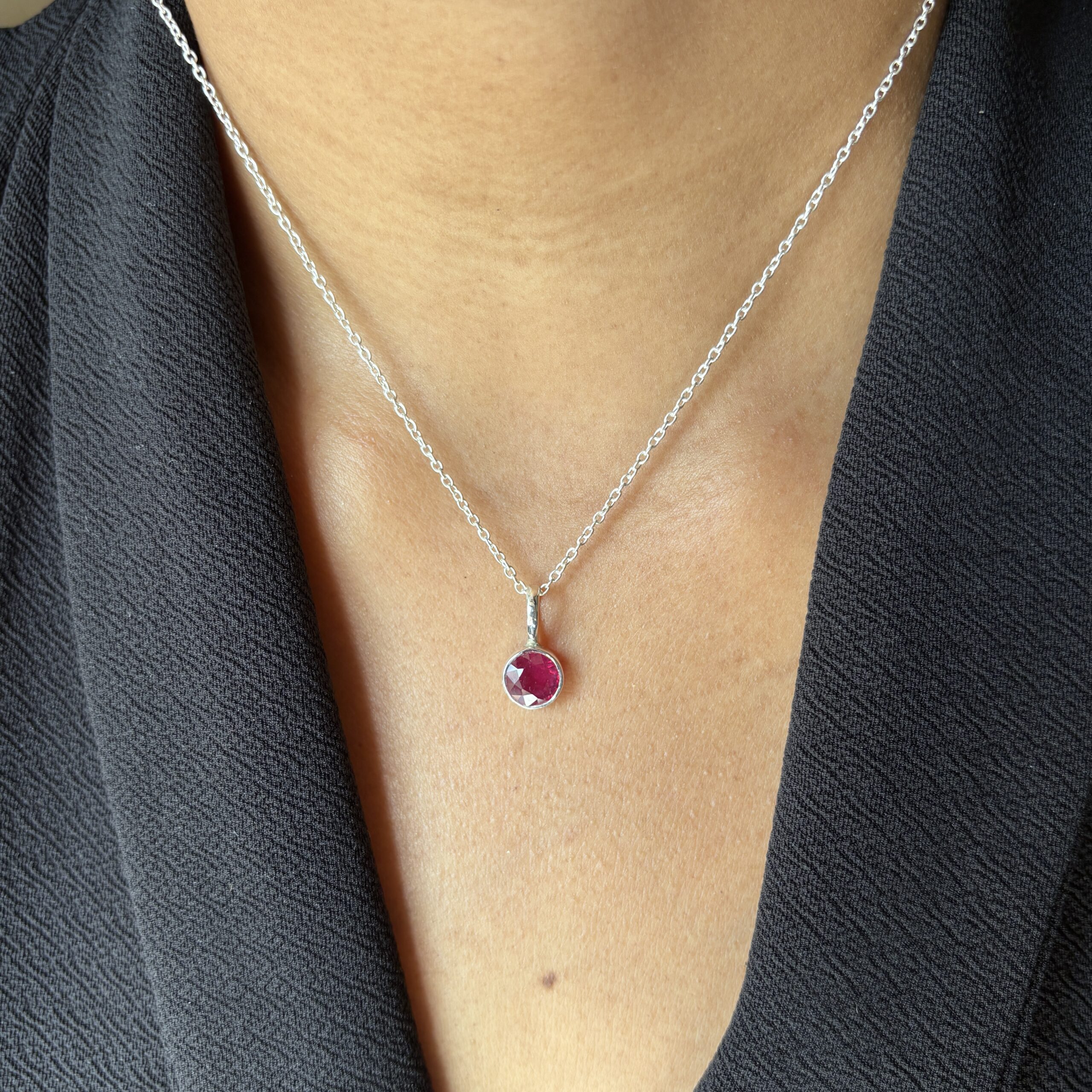Energized Ruby Pendant 92.5 Silver