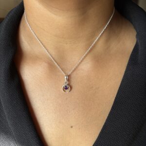 Energized Small Crescent Moon 925 Sterling Silver Necklace