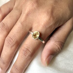 Energised Natural  Citrine Ring | 92.5 Silver - Adjustable Ring
