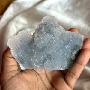 Energised Natural Drzzy Chalcedony Cluster Raw (278 Grams)  |100% Authentic & Natural