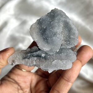 Energised Natural Drzzy Chalcedony Cluster Raw (109 Grams)  |100% Authentic & Natural