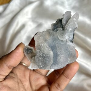 Energised Natural Drzzy Chalcedony Cluster Raw (125 Grams)  |100% Authentic & Natural