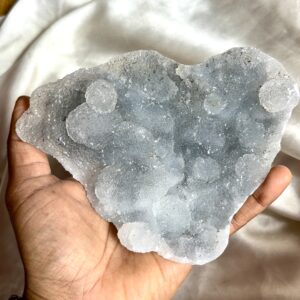 Energised Natural Drzzy Chalcedony Cluster Raw (428 Grams)  |100% Authentic & Natural