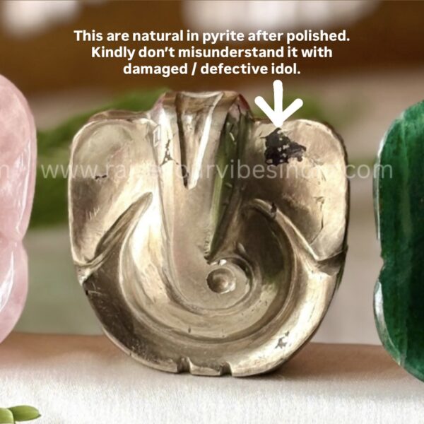 Natural Pyrite Ganeshji | 100% Natural & Certified - No Resin - Height 2-2.5inch - Image 2