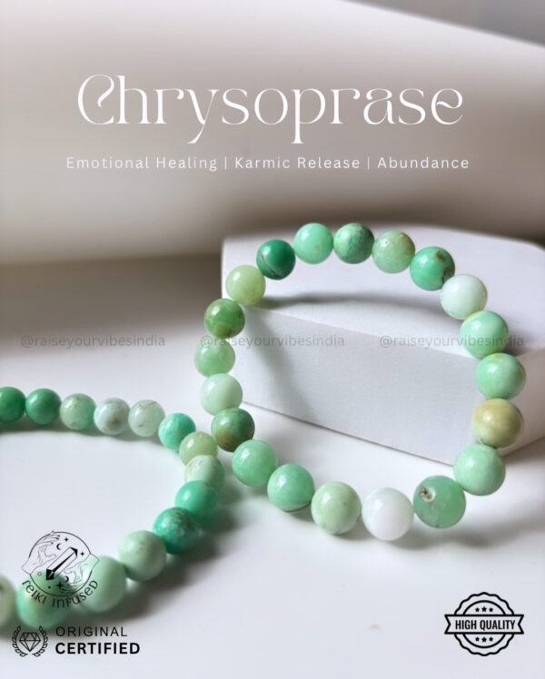 Reiki Energised Natural Chrysoprase bracelet