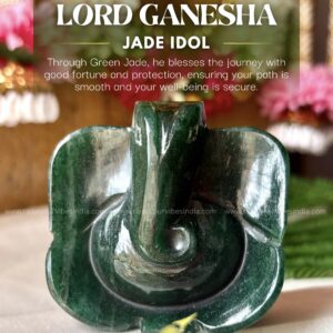 Natural Green Jade Ganeshji | 100% Authentic & Natural- Size Approx 3inchs