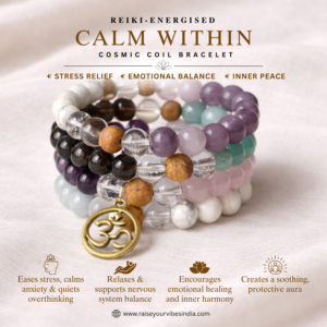 Calm Within Cosmic Coil Bracelet - Reiki Energsied