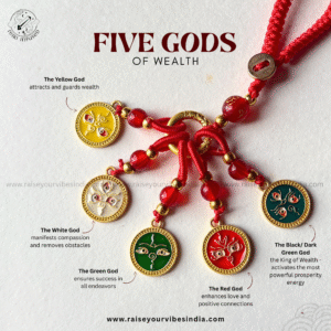 Reiki Infused Five Gods of Wealth Thangka Hanging