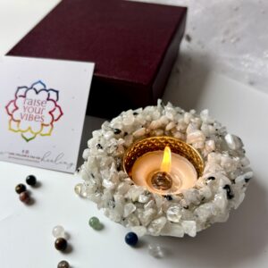 ✨Natural Rainbow Moonstone Chips Diya