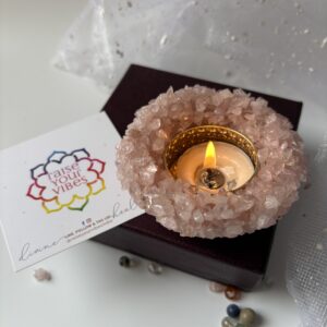 ✨Natural Rosequartz Chips Diya