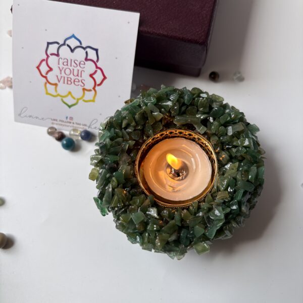 ✨Natural Green Aventurine Chips Diya