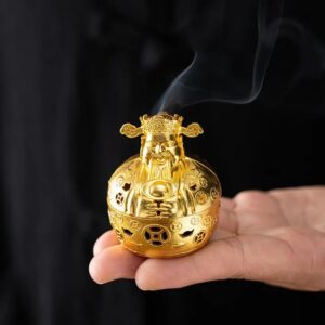 Golden God of Wealth Incense Burner