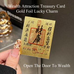 Wealth Attraction Treasury Card Gold Foil Lucky Charm