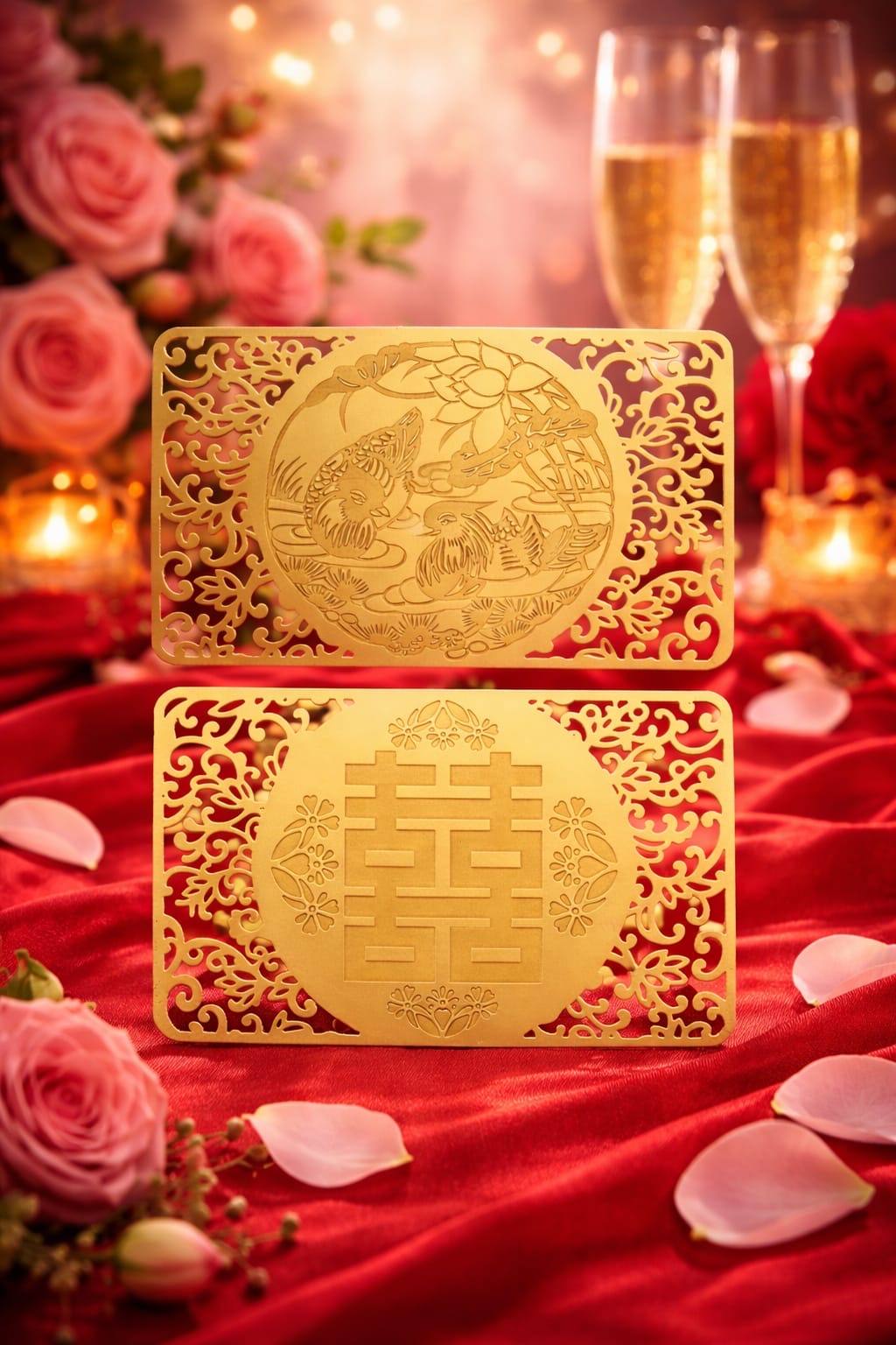 Double Happiness Love & Marriage Card