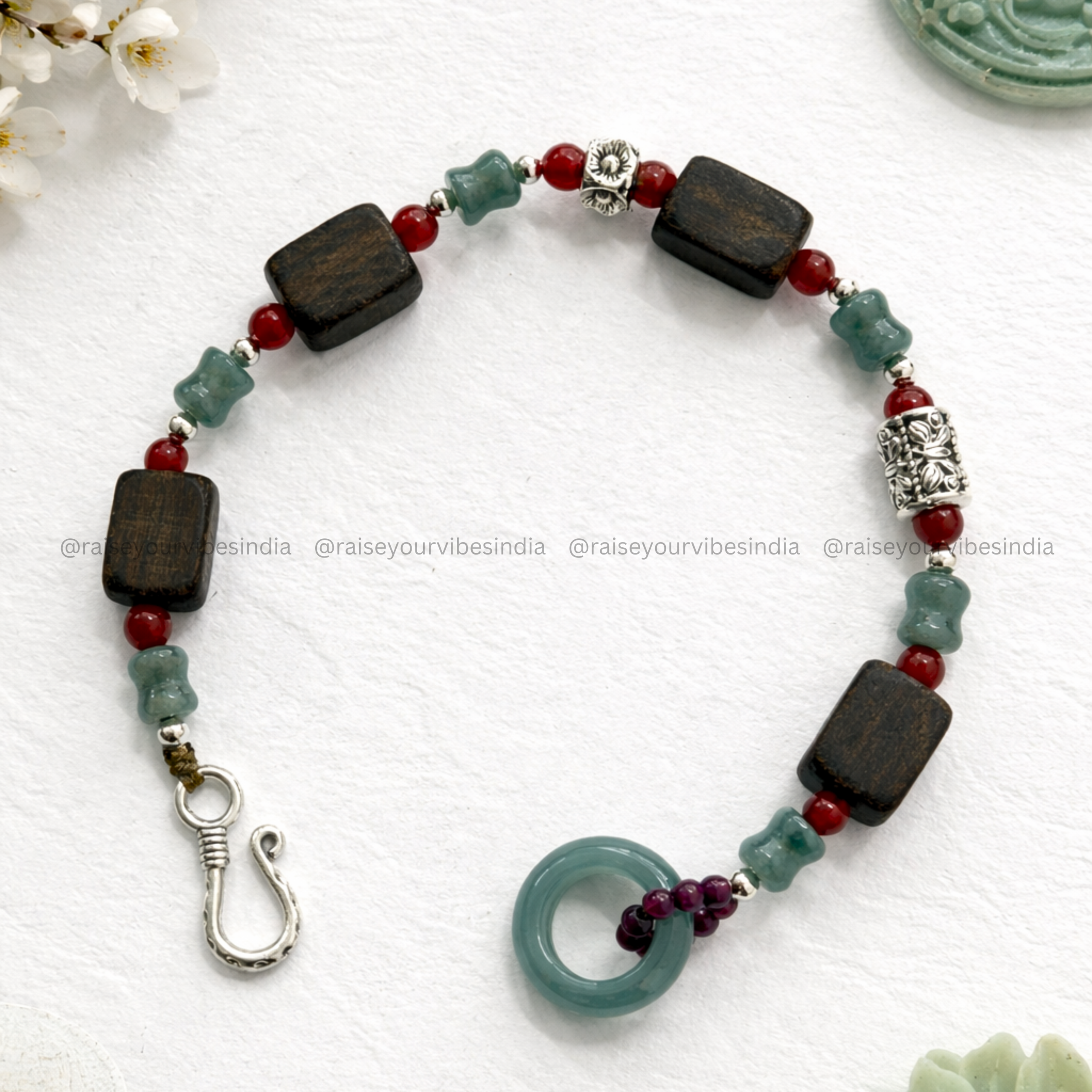 Jade × Agarwood (Oud) Bracelet