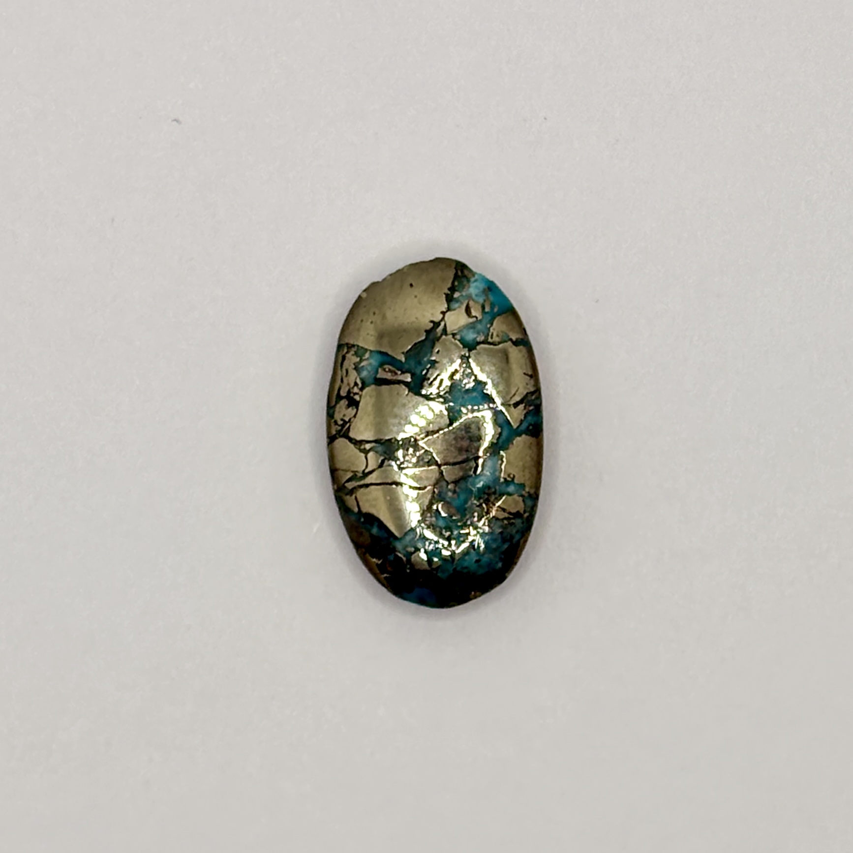 Irani Turquoise/ Firoza - Lab Certified - 16.42 ct - 2cm