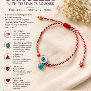 EVIL EYE BRACELET WITH TIBETAN TURQUOISE