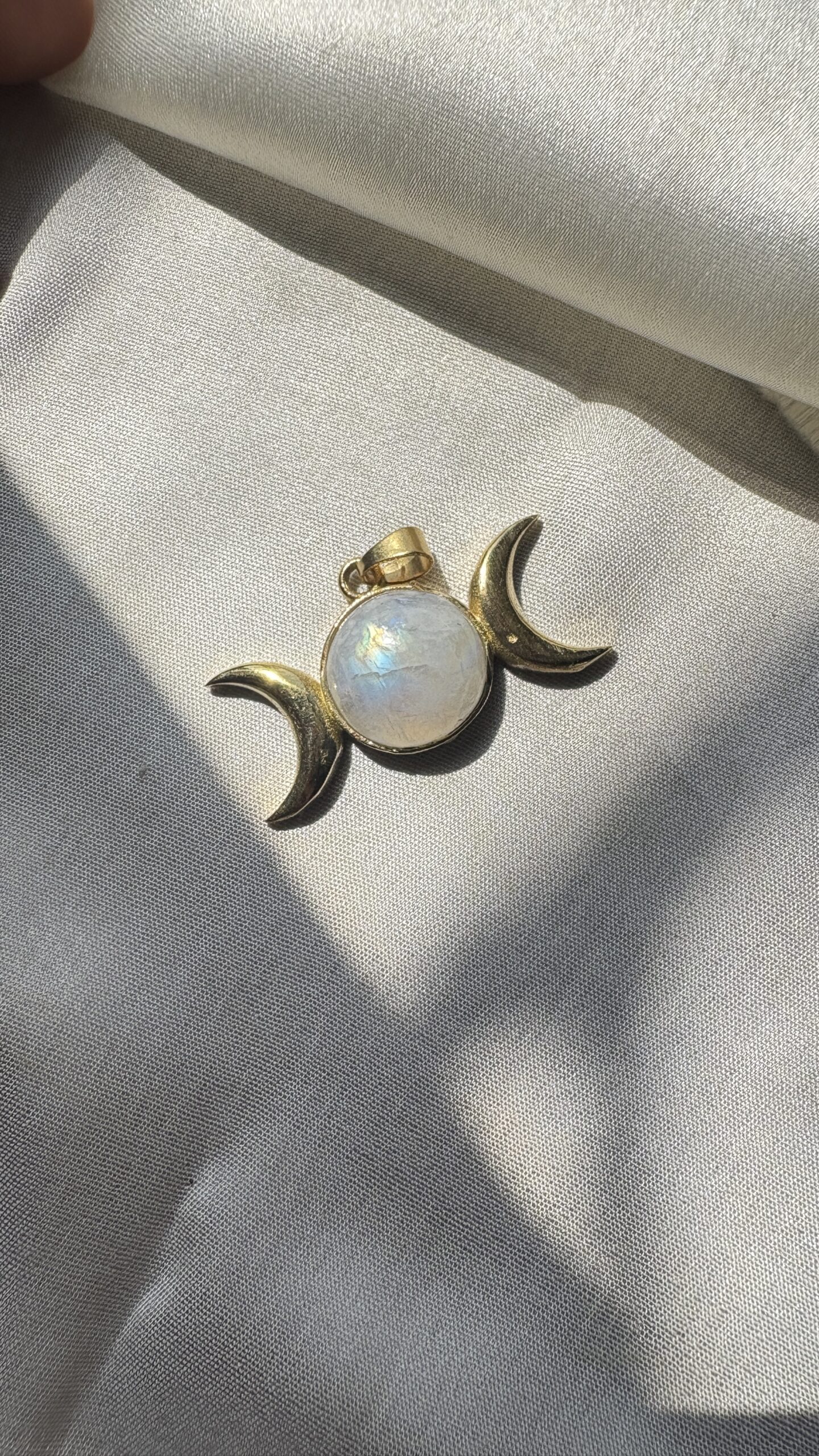 Triple Moon- Rainbow Moonstone