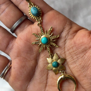 Sun Moon pendent - Turquoise