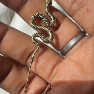 Brass Serpent Hook Earrings Pair