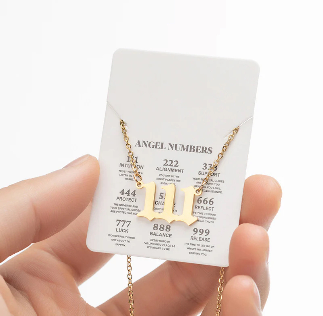 Angel Number Necklace - Stainless Steel - Anti Tarnish - Daily wear - Image 3