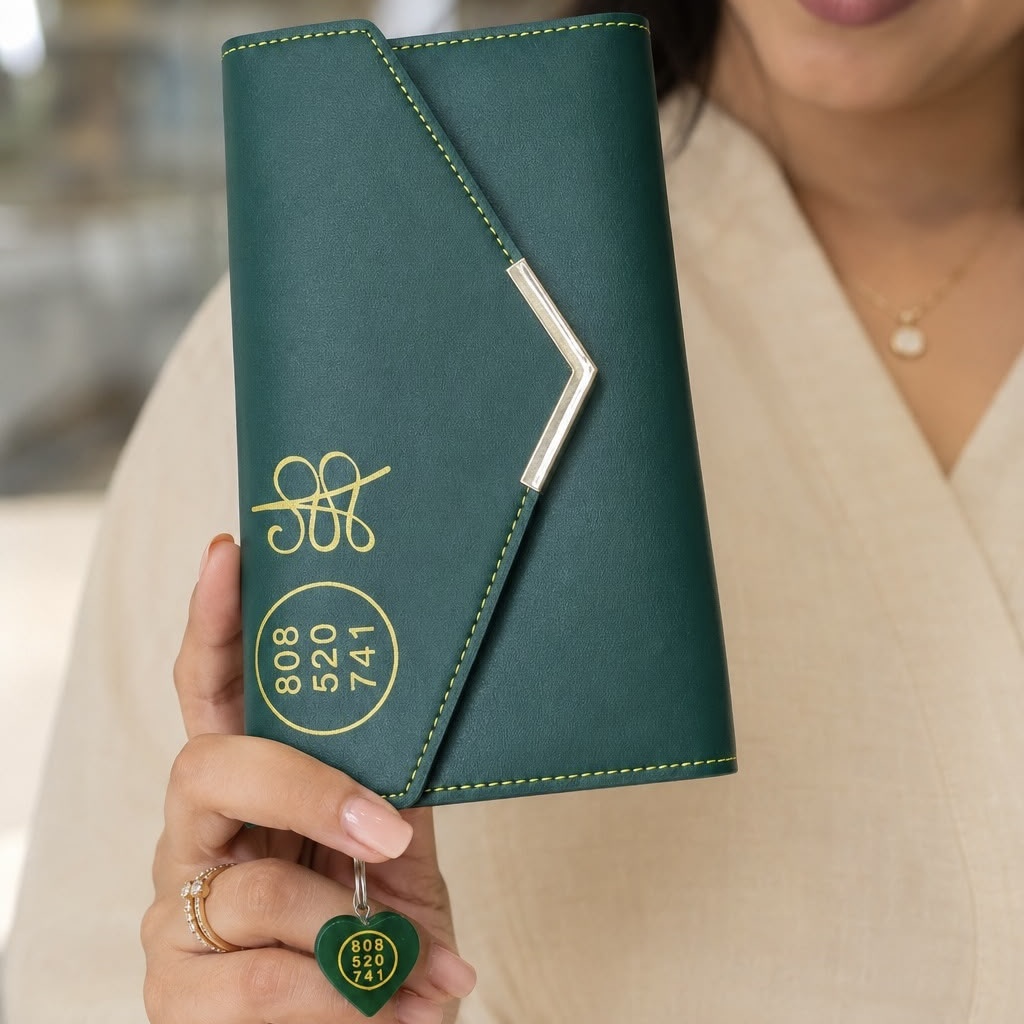 Ladies Wallet for Wealth & Prosperity - With Zibu Keychain