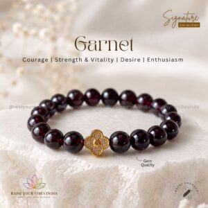 Garnet Bracelet Gem Quality - 8mm (Video)