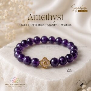 Amethyst Bracelet Star Quality - 8mm