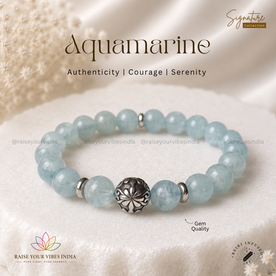 Aquamarine Bracelet 8-10mm (Product Video ⬇️)