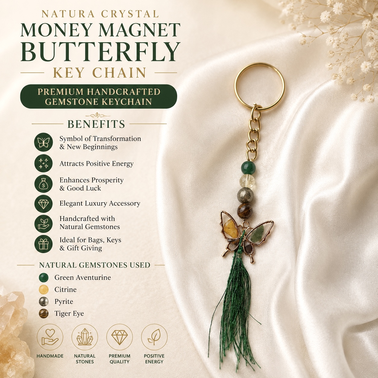 Butterfly Money Keychain