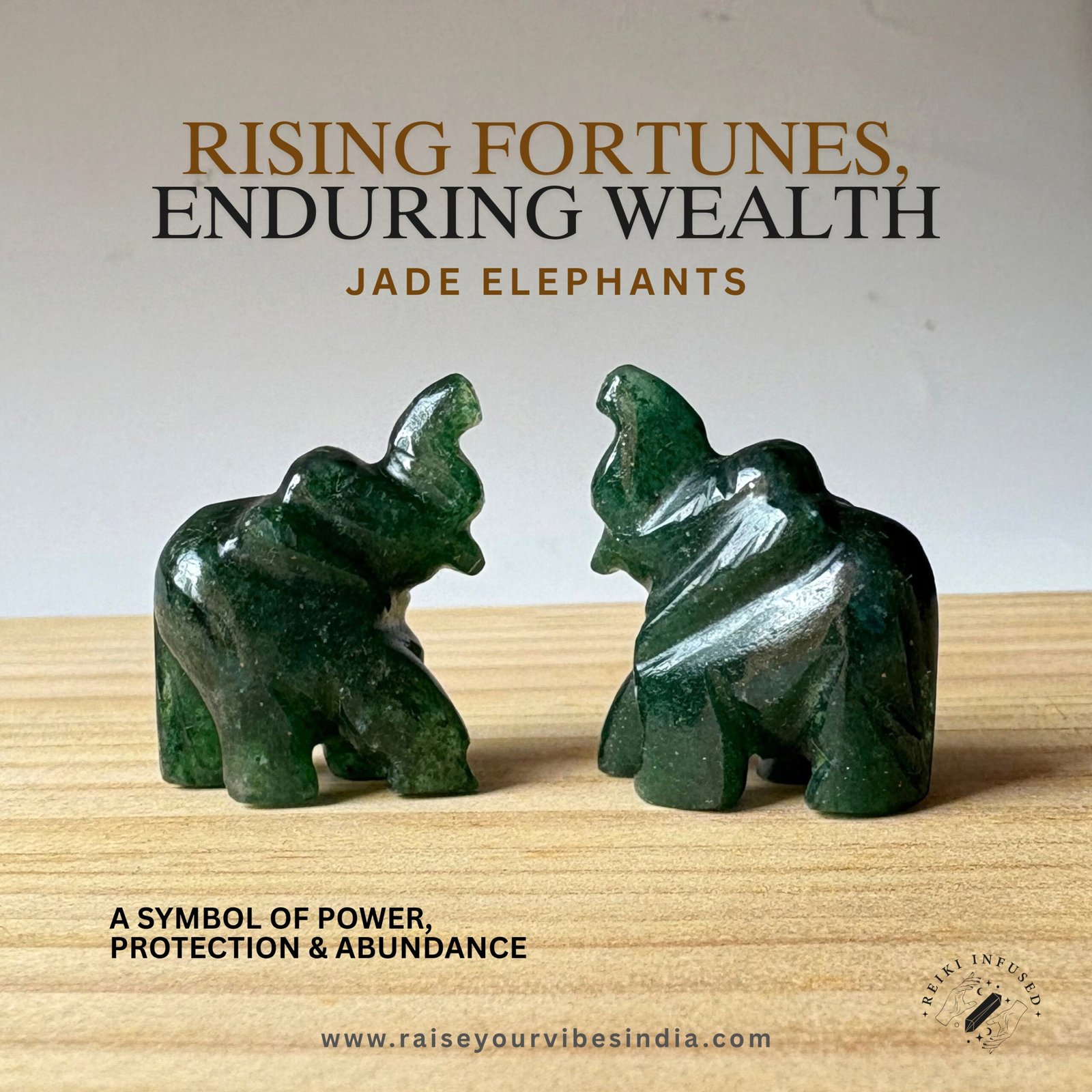 ROYAL RISE - JADE ELEPHANT Set of 2