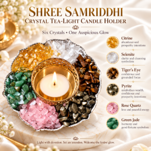 SHREE SAMRIDDHI CRYSTAL TEA-LIGHT CANDLE HOLDER